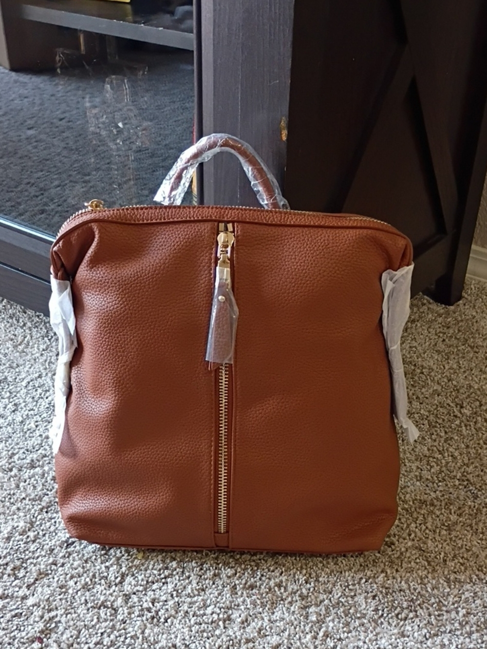 Urban Expressions Cognac Pebbled Backpack